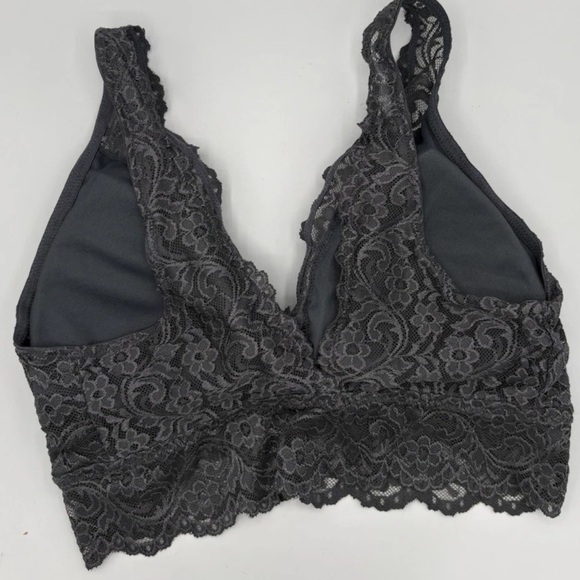 Smart & Sexy Signature Lace Bralette Charcoal Gray/silver Lace XL Lingerie - Picture 5 of 6